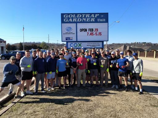The team used their day after a big series win to volunteer at the local Boys &amp; Girls Club!