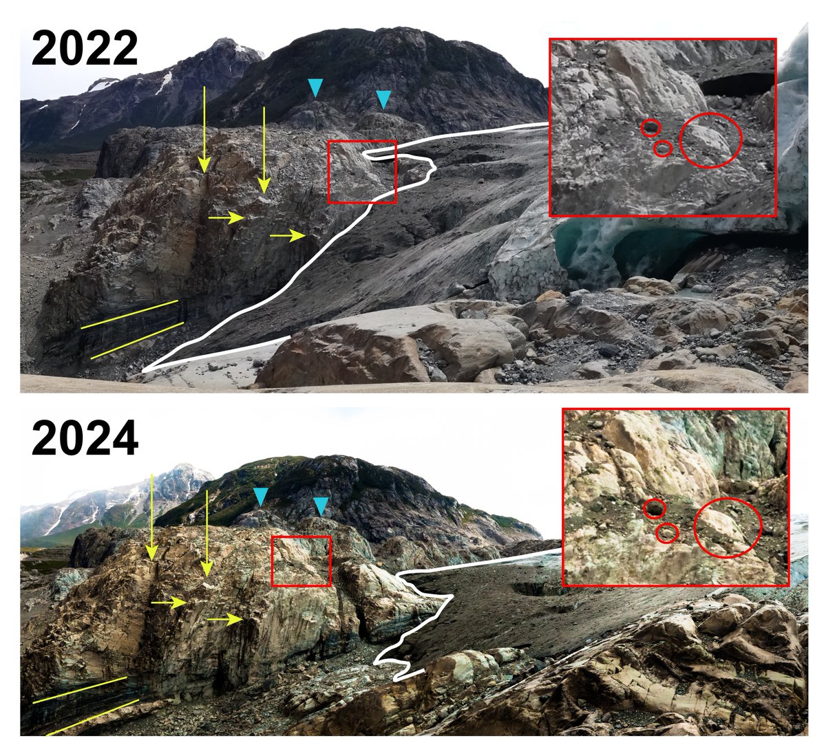 Rodrigo L. Soteres (@fitzroyras) on Twitter photo En solo 2 años, un pequeño frente terrestre del glaciar Grey en el PN Torres del Paine ha retrocedido unos 80 m. Para mí, esto es una llamada a la acción, una invitación a la autocrítica y una oportunidad para aprender a vivir más responsablemente con nuestro planeta! <a href="/UmagCiga/">CIGA UMAG</a> En solo 2 años, un pequeño frente terrestre del glaciar Grey en el PN Torres del Paine ha retrocedido unos 80 m. Para mí, esto es una llamada a la acción, una invitación a la autocrítica y una oportunidad para aprender a vivir más responsablemente con nuestro planeta! <a href="/UmagCiga/">CIGA UMAG</a>