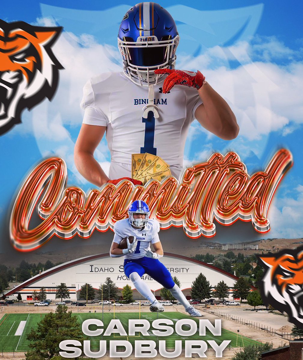 110% COMMITTED! Very blessed and grateful to announce my commitment to Idaho State University! Big things to come! Go bengals🐯🐯 @CodyHawkins @BinghamMinersFB @AlphaRecruits15 @801shark @CoachJT_ISU