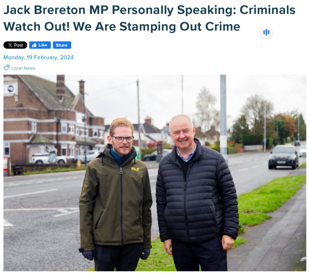 It's unlikely that criminals in Stoke-on-Trent will be shitting themselves looking at this pair. That's Ben Adams with Brereton the PCC voted in by a fraction of the county's voters. 
Vote him out in May.
#ToriesOut592 #BreretonOut #GTTONow