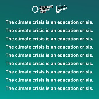 The #ClimateCrisis is an #EducationCrisis.

Please retweet if you agree w/this #MondayMotivation & that #EducationCannotWait for any child.

@un @cop28_uae @canadadev @dfat @usaid @norwaymfa @bmz_bund @qf @yasminesherif1 #222MillionDreams✨📚 
@KentPage
