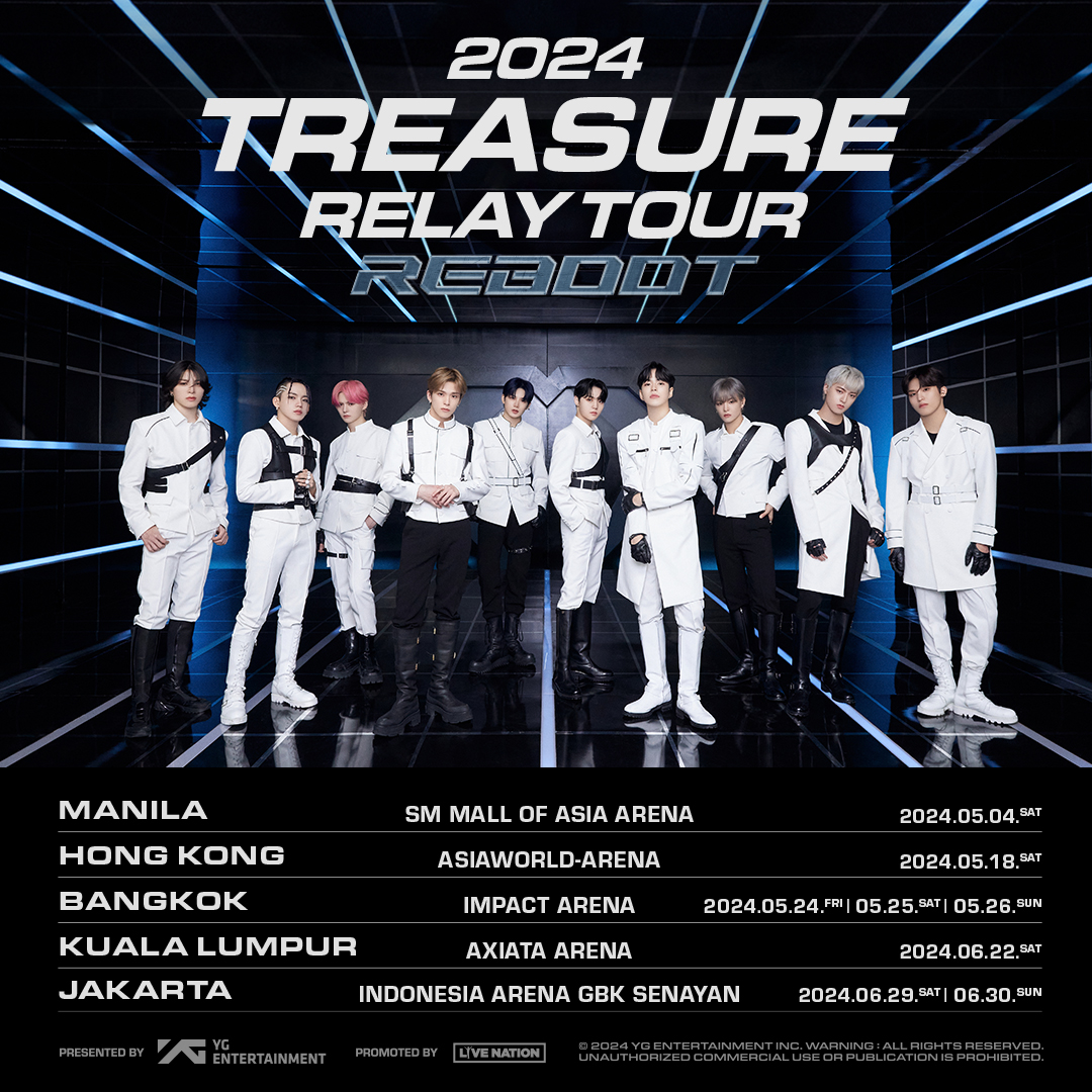 2024 #TREASURE RELAY TOUR [REBOOT] ANNOUNCEMENT #트레저 #RELAY #TOUR #REBOOT #SCHEDULE #ANNOUNCEMENT #YG