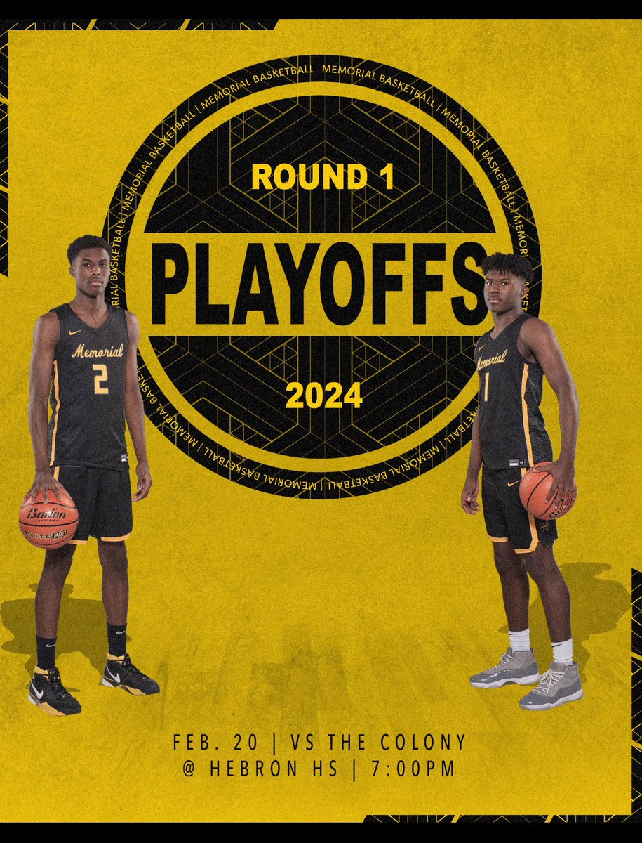 Frisco Memorial Basketball (@friscomemo_bb) on Twitter photo 🏀🏀🏀ROUND 1🏀🏀🏀
📅 Tuesday, 2/20/2024
🆚 The Colony
⏰ 7:00pm
📍 Hebron HS
🎟️ lewisvilleisd.hometownticketing.com/embed/event/24…
#WE>me
#StandardsOverFeelings
#ChasingGreatness
#GoBeGreat
#StayConnected 🏀🏀🏀ROUND 1🏀🏀🏀
📅 Tuesday, 2/20/2024
🆚 The Colony
⏰ 7:00pm
📍 Hebron HS
🎟️ lewisvilleisd.hometownticketing.com/embed/event/24…
#WE>me
#StandardsOverFeelings
#ChasingGreatness
#GoBeGreat
#StayConnected