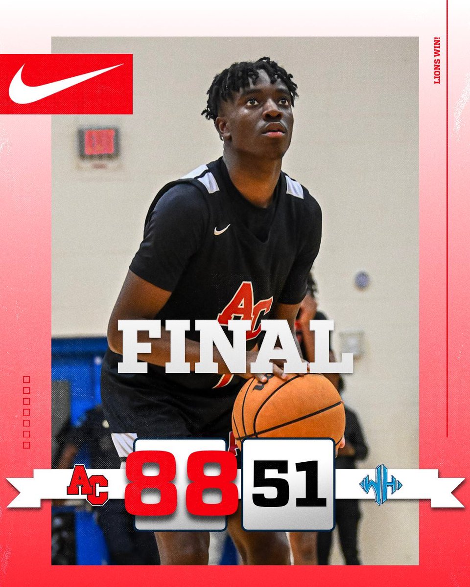 AugChristianMBB's tweet image. Lions advance to the SCISA 4A Final Four after a convincing win tonight over Wilson Hall #KeepRising #3for3