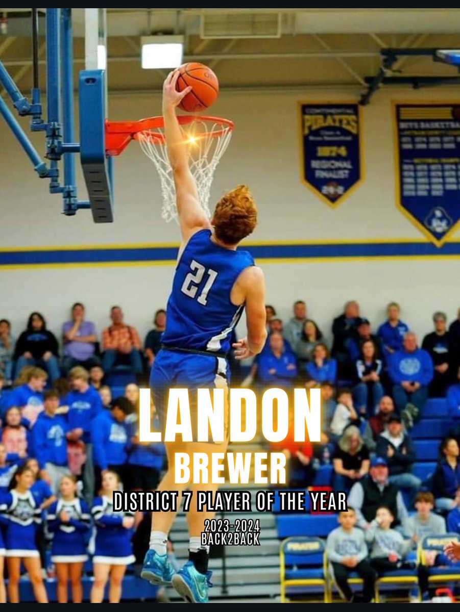 Congratulations to ⁦<a href="/Landon_Brewer21/">Landon</a>⁩  
District 7 Player of The Year