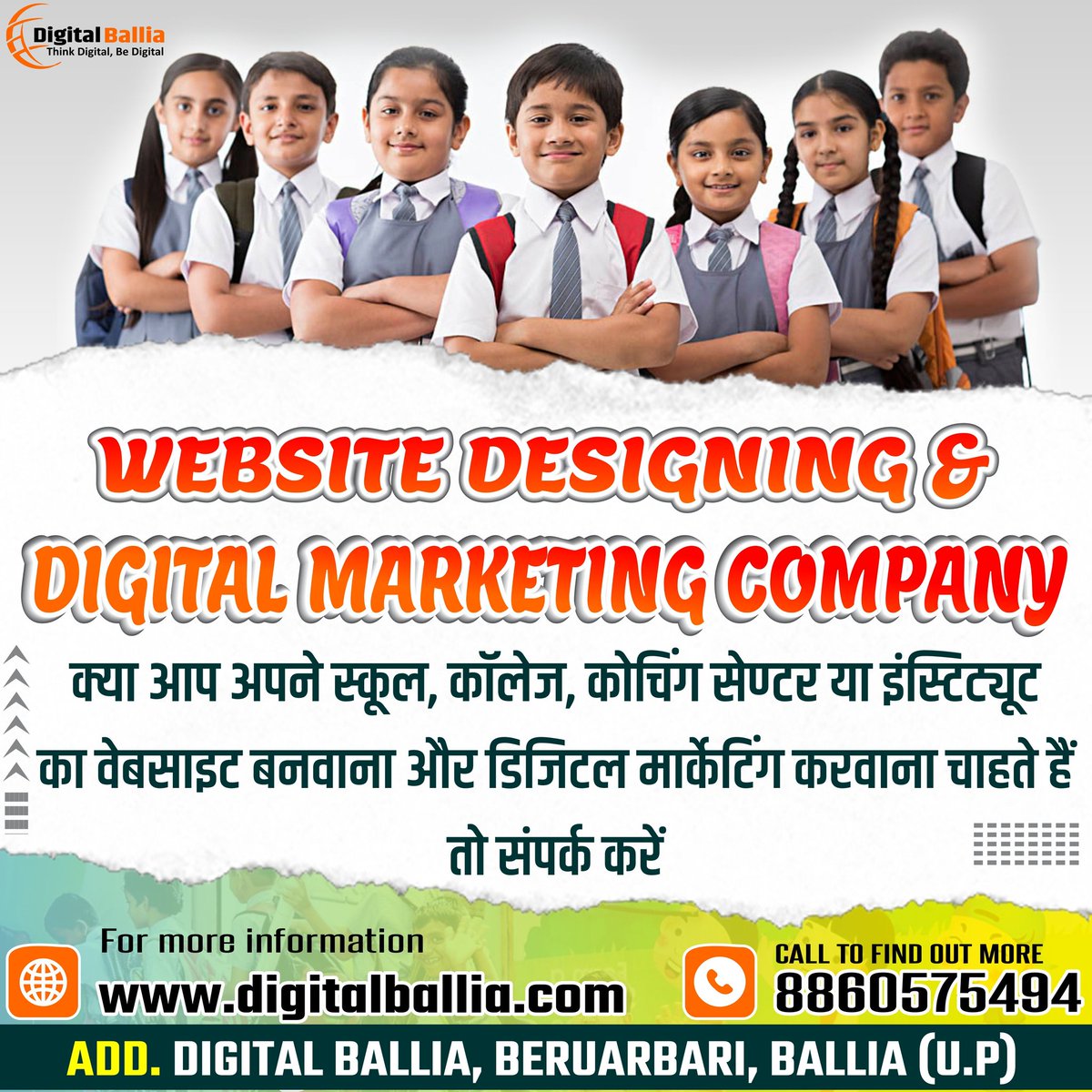 digitalballia's tweet photo. क्या आप अपने स्कूल, कॉलेज, कोचिंग सेंटर, इंस्टीट्यूट का वेबसाइट, सॉफ्टवेयर बनवाना और डिजिटल मार्केटिंग करवाना चाहते हैं तो संपर्क करें । 
Contact - 8860575494,8423289566
Website - https://t.co/5HvNN4igHc
Address - Beruarbari, #Ballia

#BalliaNews #DigitalMarketing #seo #smo #ppc https://t.co/c5pDIJRlpr