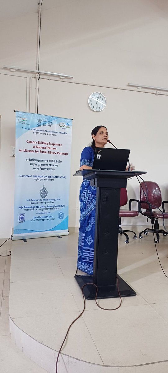 RrrlfKolkata's tweet photo. Prof. Shalini Lihitkar, Department of Library &amp; Information Science, @RtmUniversity delivered her speech on "Emerging Trends on Public Libraries" in the 41st Capacity Building Training Program of NML, which was organized by @RrrlfKolkata in collaboration with @GoaUniversity. https://t.co/8uK0W9bCU9