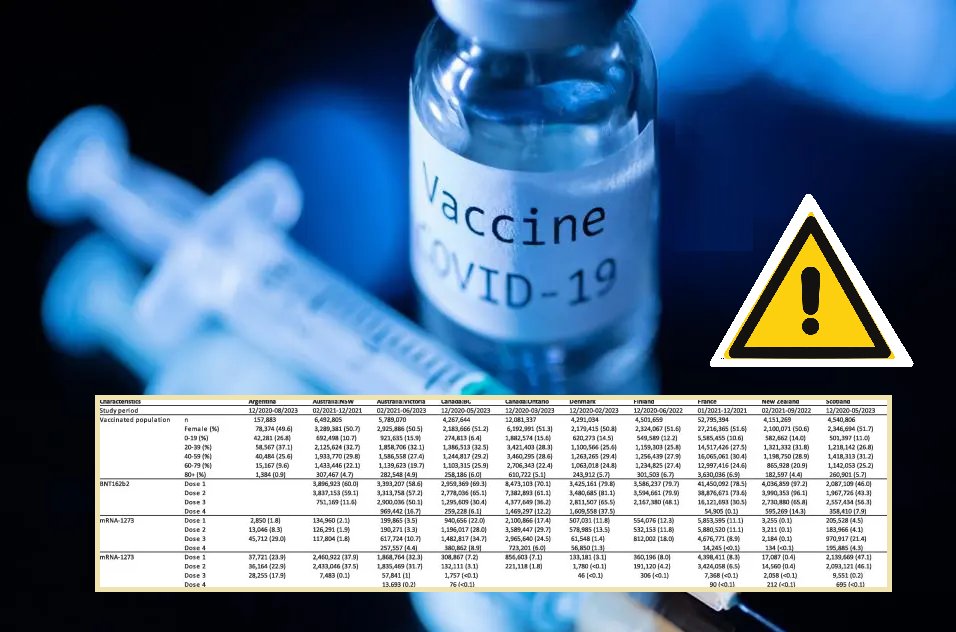 ChuckCallesto's tweet photo. BREAKING REPORT: Massive International Study Concludes That Covid-19 Vaccines Have MULTIPLE ADVERSE Side Effects...

The claim that COVID-19 mRNA vaccines are 100% "safe and effective" has been definitively refuted.

A comprehensive international study on COVID-19 vaccines, involving more than 100 million vaccinated individuals, has affirmed the established links between the vaccines and a higher likelihood of certain adverse effects, including myocarditis and Guillain–Barré syndrome.

This research was conducted under the Global COVID Vaccine Safety initiative, covering 99,068,901 vaccinated individuals from eight nations: Argentina, Australia, Canada, Denmark, Finland, France, New Zealand, and Scotland. 

SOURCE: https://t.co/aXDLpEzMB4