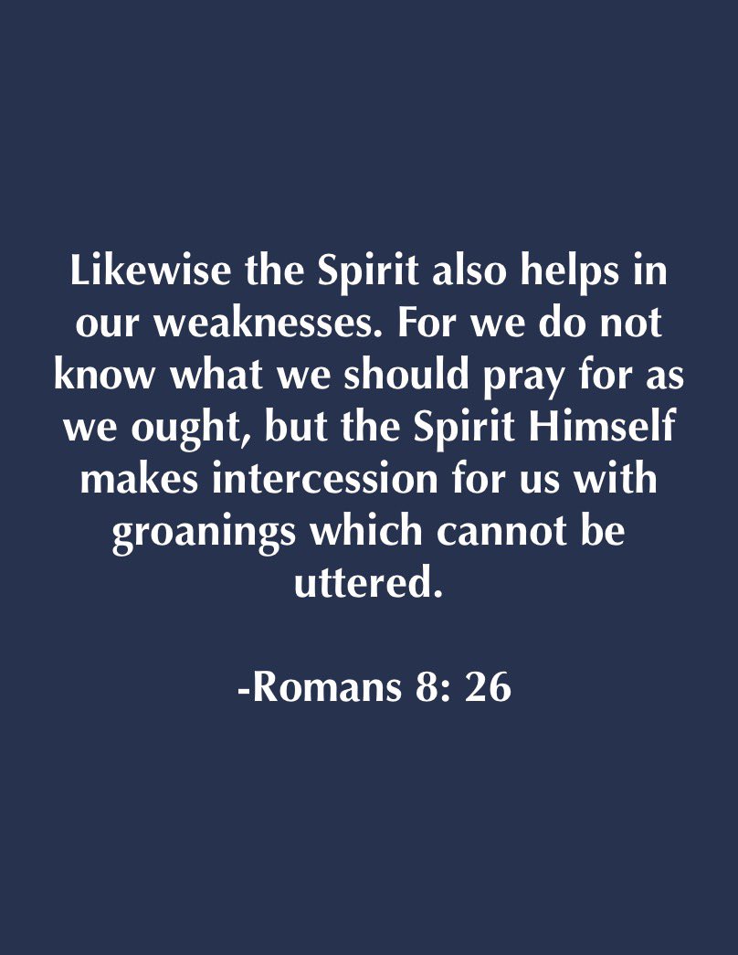 May the spirit himself make intercession for us this Blessed Tuesday