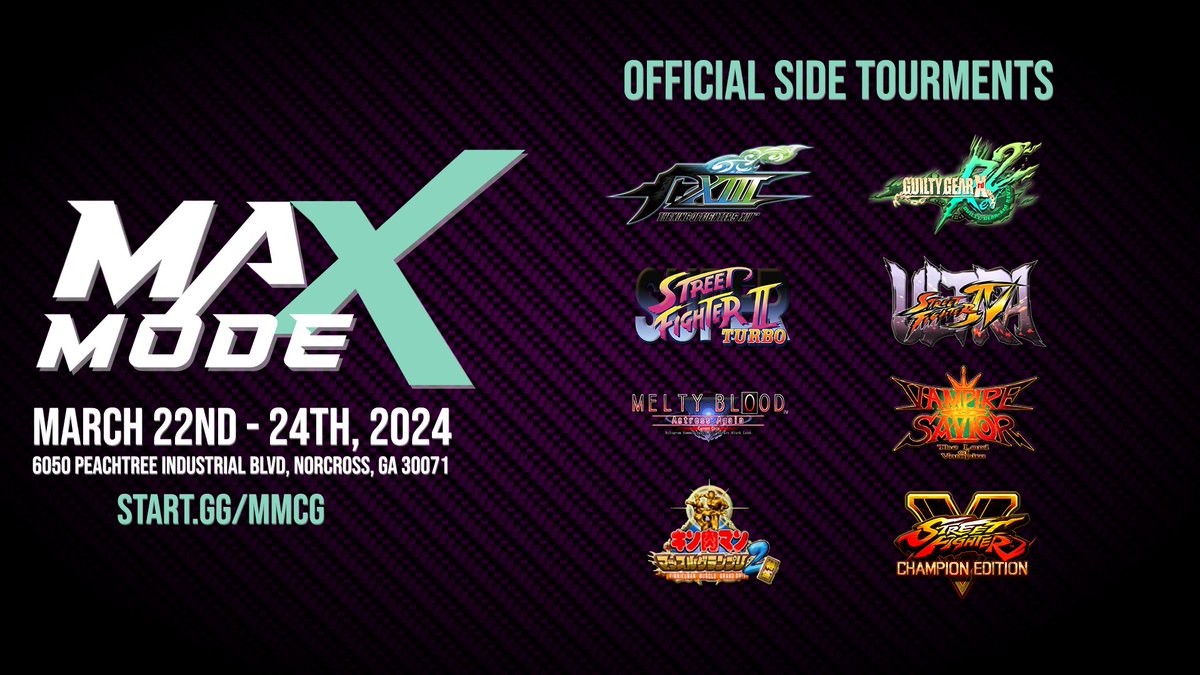 The community games have arrived! 

Announcing your community TOs: themythicj, <a href="/Kajoq/">Kajoq</a>, MarikMaki, Himecut, <a href="/MindofShadowAce/">DATA | ShadowAce♠️</a>, <a href="/Kinnikuman_MGP2/">Kinnikuman Muscle Grand Prix 2</a>, and <a href="/236_Mafioso/">rambeezy</a>.

Link ➡️ start.gg/MMCG

#FGC #CommunityGames #MAXMODE