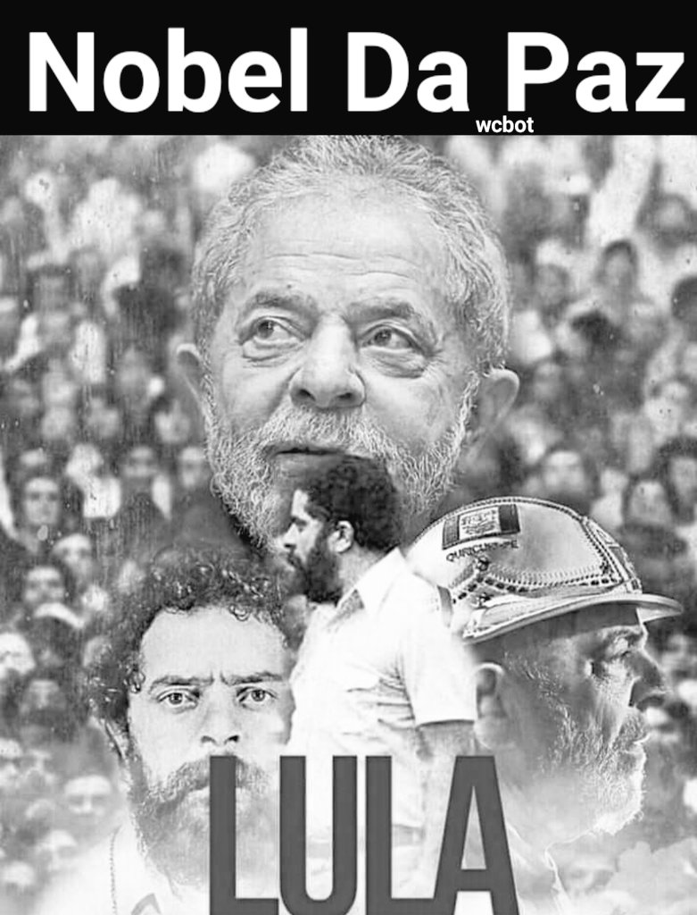 ESTOU COM LULA
Pela maneira heróica que enfrentou a prisão ilegal
Pelo discurso conciliador na Guerra da Ucrânia
Por denunciar a morte de inocentes na Palestina
Por não se deixar intimidar pelo Genocida brasileiro nem pelo Genocida de Israel
Merece o NOBEL DA PAZ
LULA TEM RAZÃO