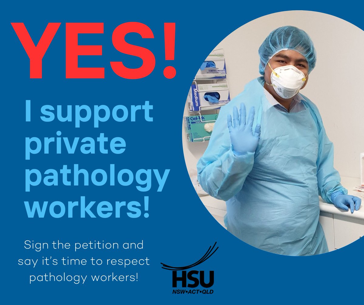 Private pathology workers deserve better. Sign the petition and say “yes! I stand with private pathology workers!” hsu.asn.au/i-support-priv…