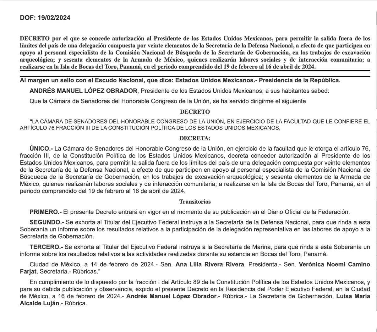 azucenau's tweet photo. #Prioridades | Se publica en el DOF el decreto del presidente para enviar a 80 militares a Panamá para la búsqueda de los restos del general Catarino Erasmo Garza Rodríguez, exiliado en tiempos de Porfirio Díaz, a quien quería derrocar https://t.co/OomJ3mr685