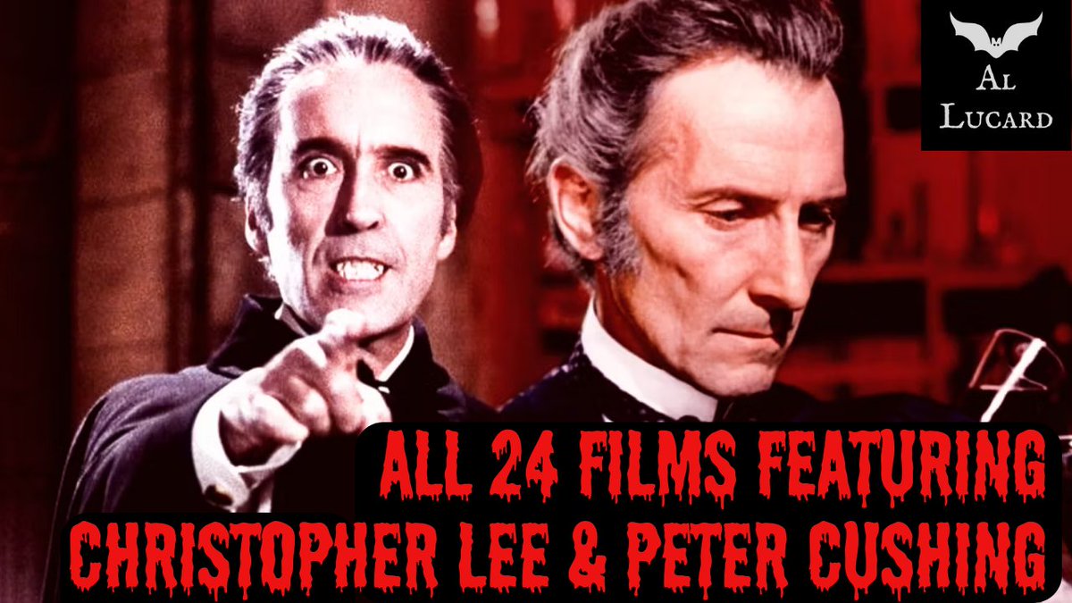 AlLucard225's tweet photo. Join me for a look at all 24 films of the dynamic duo of Peter Cushing &amp; Christopher Lee

https://t.co/k4FNxzosVR

#petercushing #christopherlee #hammerfilms #amicusproductions https://t.co/O0Z0GgIIem