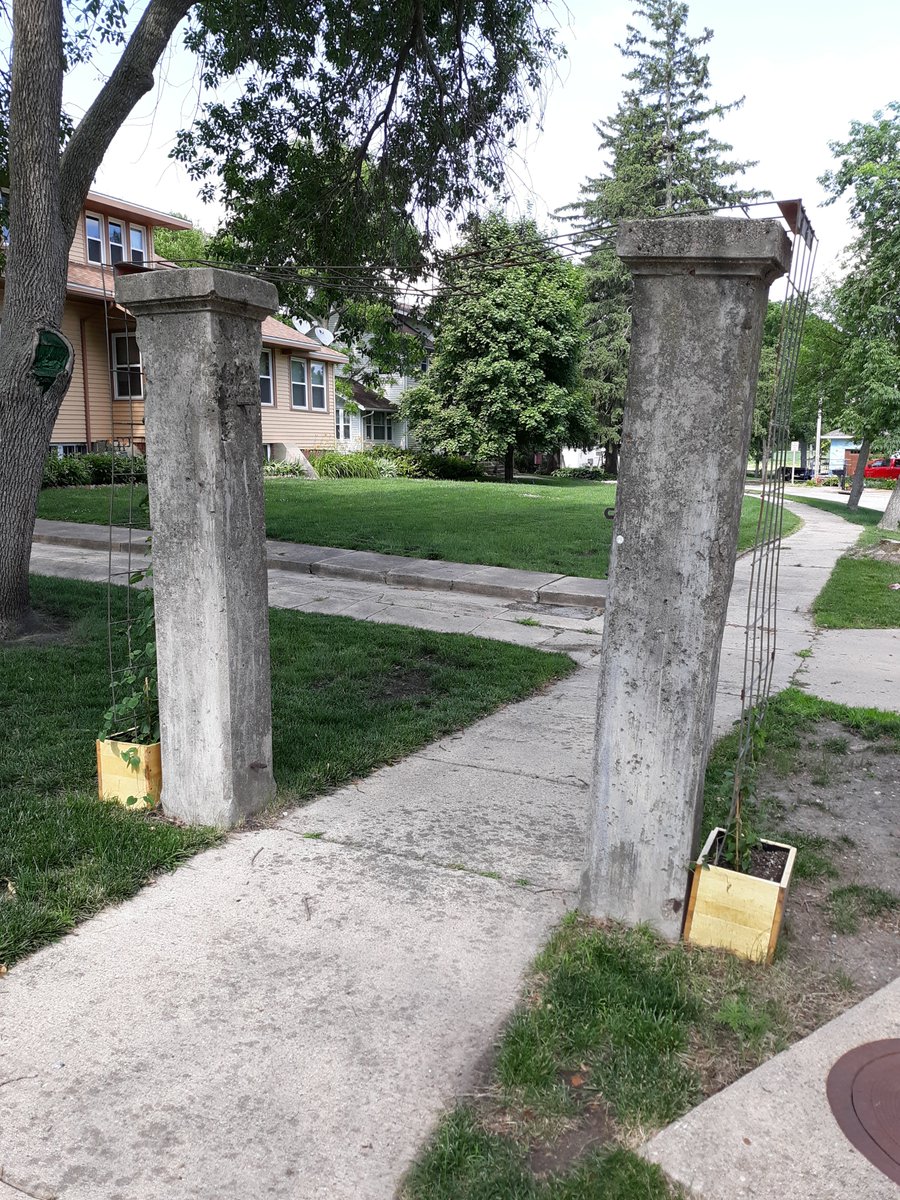 Diving into the history of Magnetic Springs Park and "The Fountain House" in Cherokee, Iowa - once a booming resort and spa in the late 1800s - abandoned and gone today! More on Thursday - MWGT (Pic below of the old entry way to the Fountain House.)