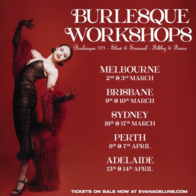 Not long now until my next series of Burlesque Workshops starts!  Tag a friend you'd love to dance with<a href="/tag/australia"class="tags"><span>#australia</span></a>