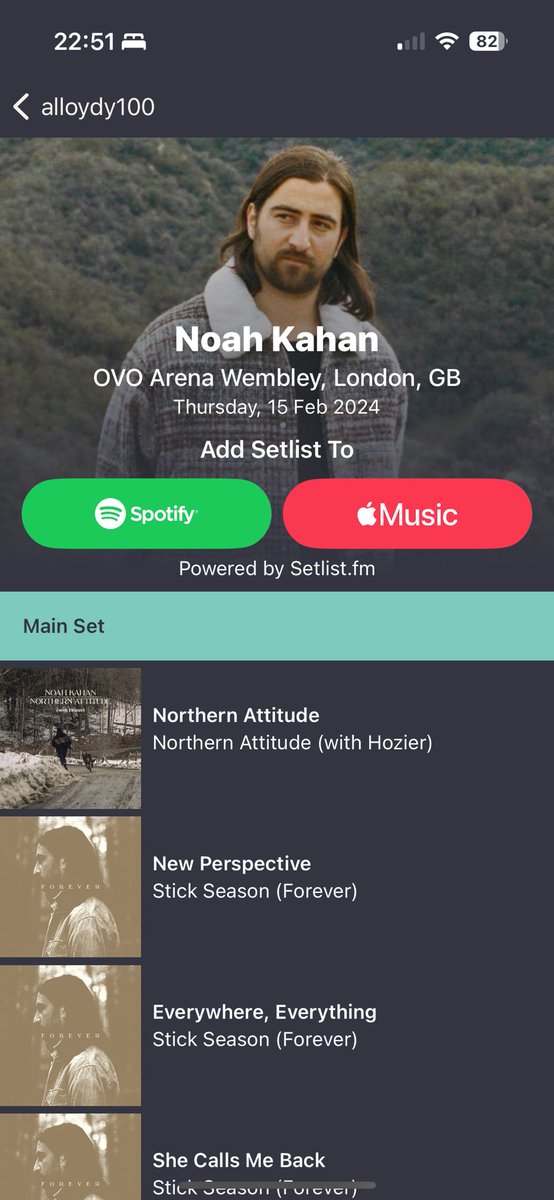 ABaillyLloyd's tweet photo. Released a new version of my iOS app, Setlistify today. Automatically generate Spotify &amp; Apple Music playlists from setlists.

Relive gig memories or do your research for your next gig!

Download it below and if you like it, give it 5 stars.

#iOS #gigs 

https://t.co/yFPocj5Fkv https://t.co/LVvaKtMnQL