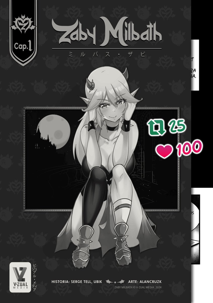 ZabyMilbath's tweet photo. ✨¡Revelación de la 1era página!✨

¡Llegó la hora de revelar la primera página de mi manga oficial!🎉👑
Las primeras 2 páginas serán reveladas de esta forma, así que por favor denle mucho amor. 👉👈💖

💪¡Apóyame con tu like, lleguemos a la meta!💪

🎨Arte por: @AlanCruzK 
#VTuberUprising #Vtubers #VtuberES #Vtuber