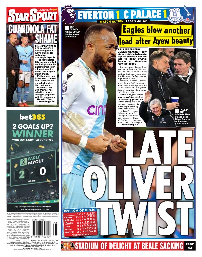 Tuesday’s STAR Sport: “Late Oliver Twist” #TomorrowsPapersToday