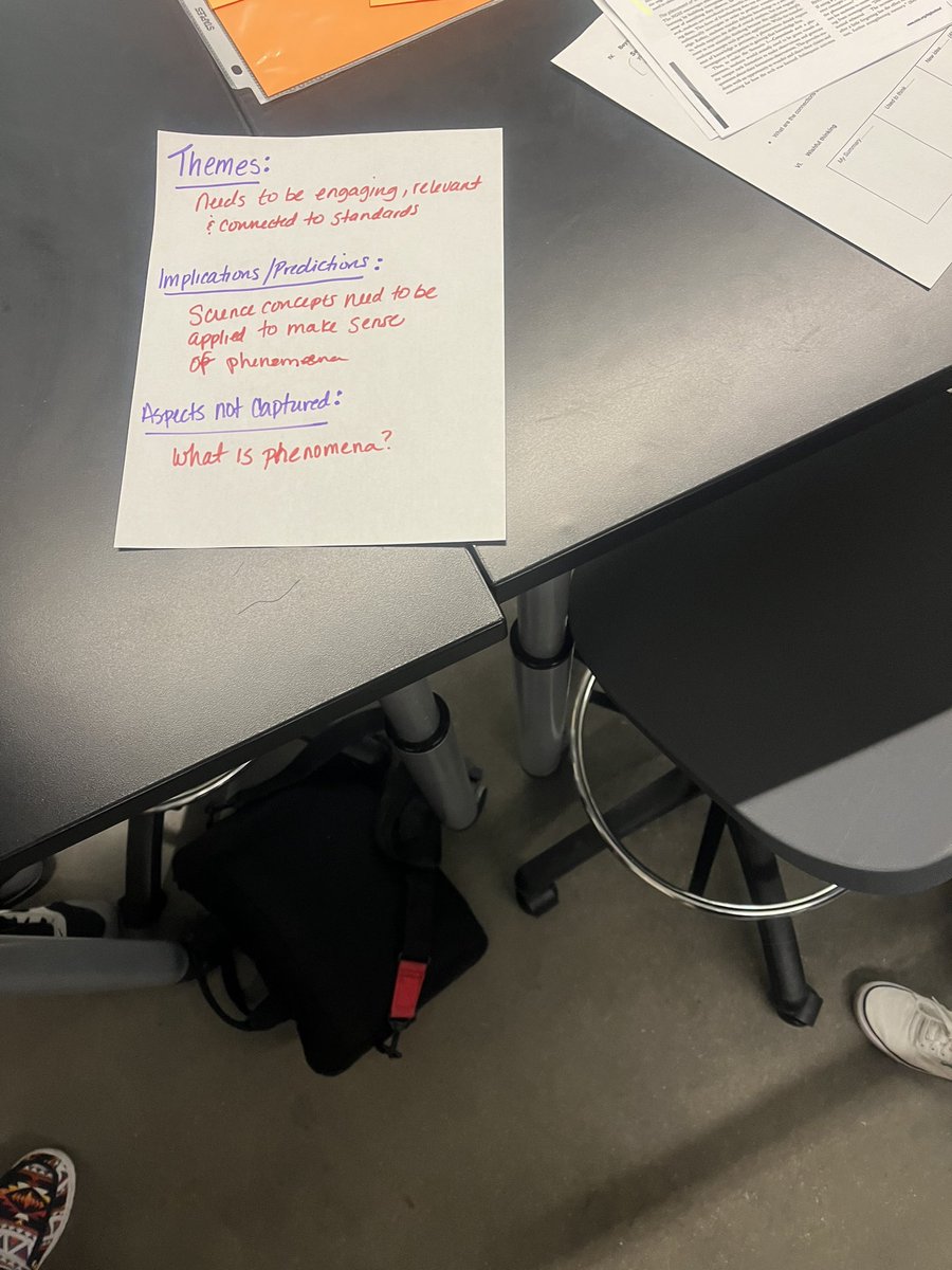 FWISD science teachers Figuring Out good phenomena using 3D Know and Shows.