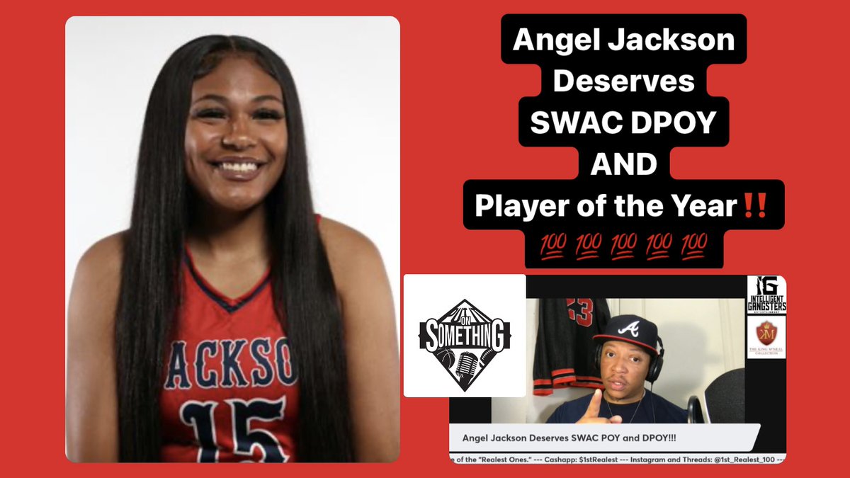 1st_Realest's tweet photo. Jackson State's Angel Jackson Deserves SWAC Player of the Year and Defen... https://t.co/kXzCSqujIt via @YouTube
#putitonsomething #jacksonstate #tomekiareed #mowilliams #basketball #ncaa #football #hbcu #swac #meac #hbcus #espn #tctaylor #mississippi #wnba #THEEiLove https://t.co/mB7rkhDJFV