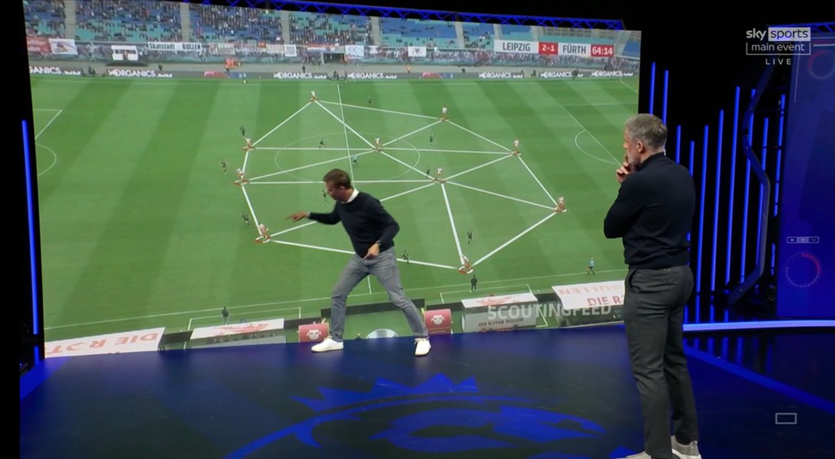 dharnishiqbal's tweet photo. This Jesse Marsch MNF is a complete all-timer, it’s fascinating hearing him explain minimum width, counter pressing, building up but staying compact in the Red Bull model and explaining rest defence clearly 

It vindicates what a lot of us tactics guys love and do https://t.co/yRUF79bHRS