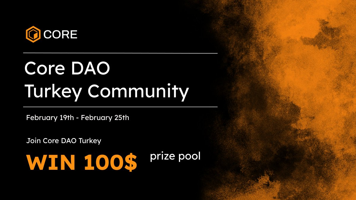 Coredao_Org's tweet photo. Join the Turkish community of #Coretoshis and get a chance to win a prize🏆

To participate:
🔸Join Core DAO Turkey Telegram group
🔸Join the Discord channel
🔸Follow Core Chain on X &amp; RT a post

More info: https://t.co/IyfucDezPo https://t.co/kqwMNrigcc