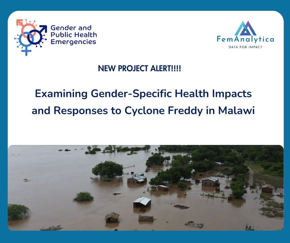🌟 Exciting  News! 🌟
 We are proud to announce #FemAnalytica has secured a grant to delve into the gender-specific health impacts of Cyclone Freddy in Malawi. This project marks a pivotal moment in our journey to merge the power of data with tangible social impact. #DataForGood