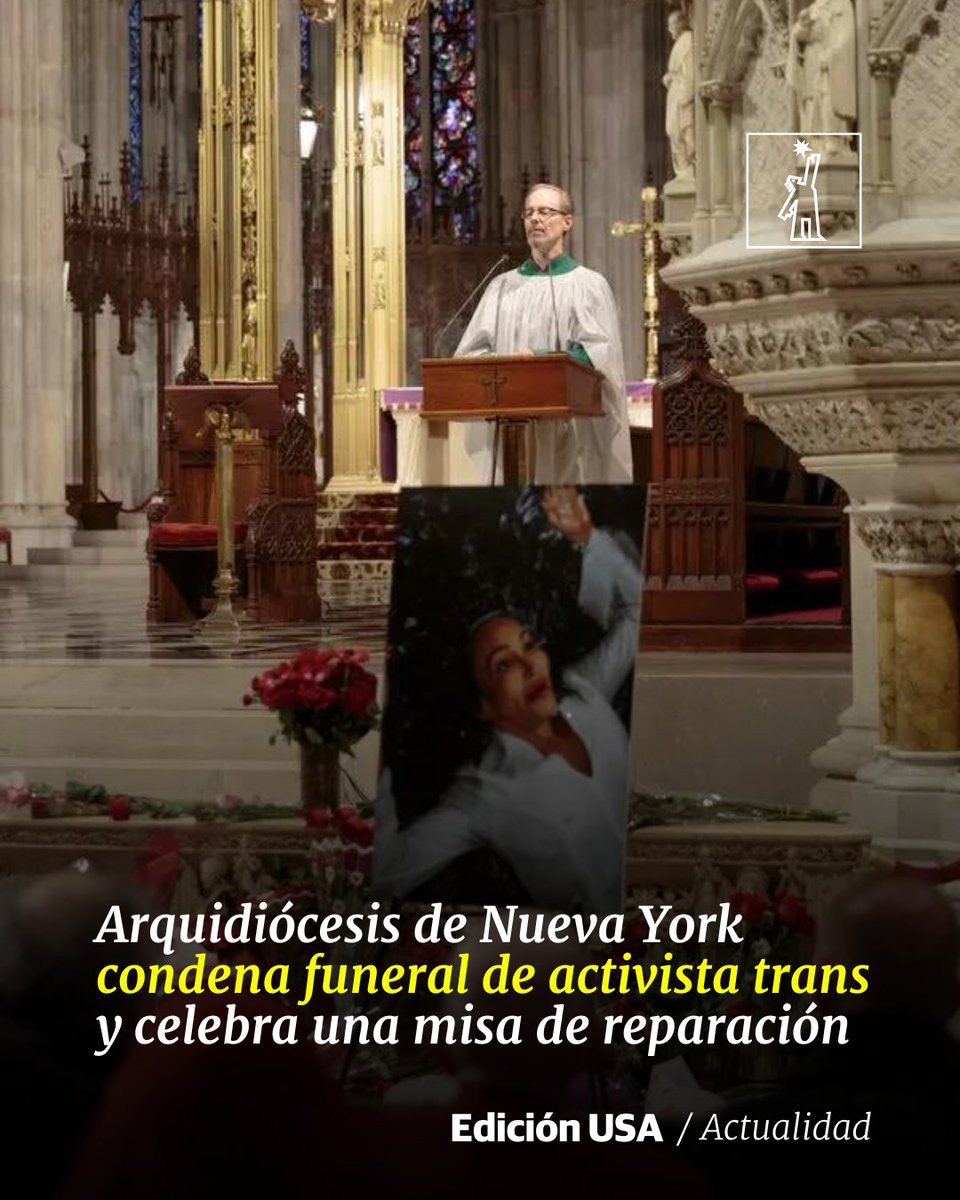 DiarioLibre's tweet photo. 🇺🇸|#DiarioLibreUSA | Funeral transgénero en catedral de Nueva York desata polémica con la Iglesia Católica
🔗https://t.co/SkyZaHY8h7
#DiarioLibre #Trnas #NuevaYork #IglesiaCatólica https://t.co/Ng0vA9c0Dc