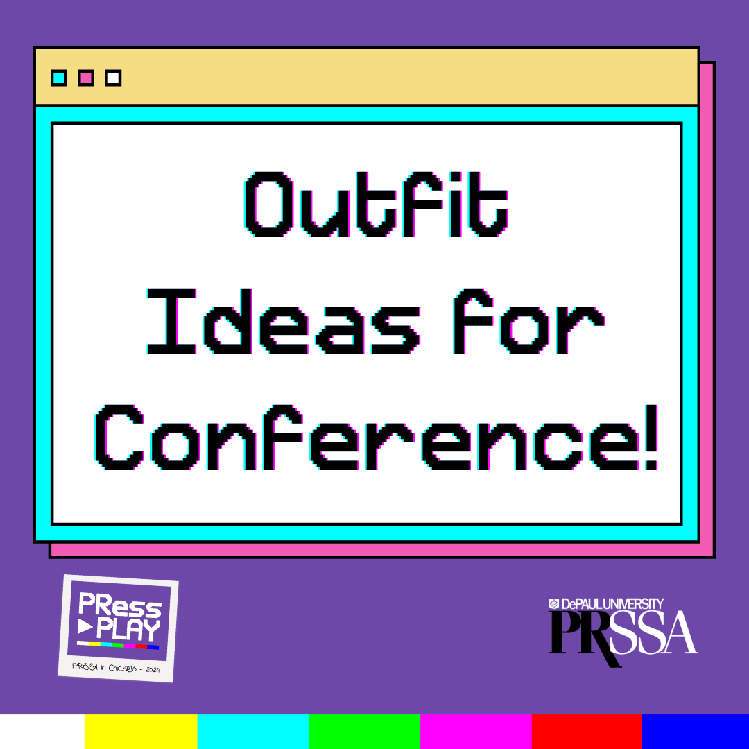 PRessPlayDePaul's tweet photo. Don't know what to wear for conference? Check out these outfit ideas for business casual attire you can pack this weekend! We're eager to see your outfits! 

To remain up to date, visit our LinkTree and be sure to follow us on all social media! https://t.co/DhQgYjUzNv