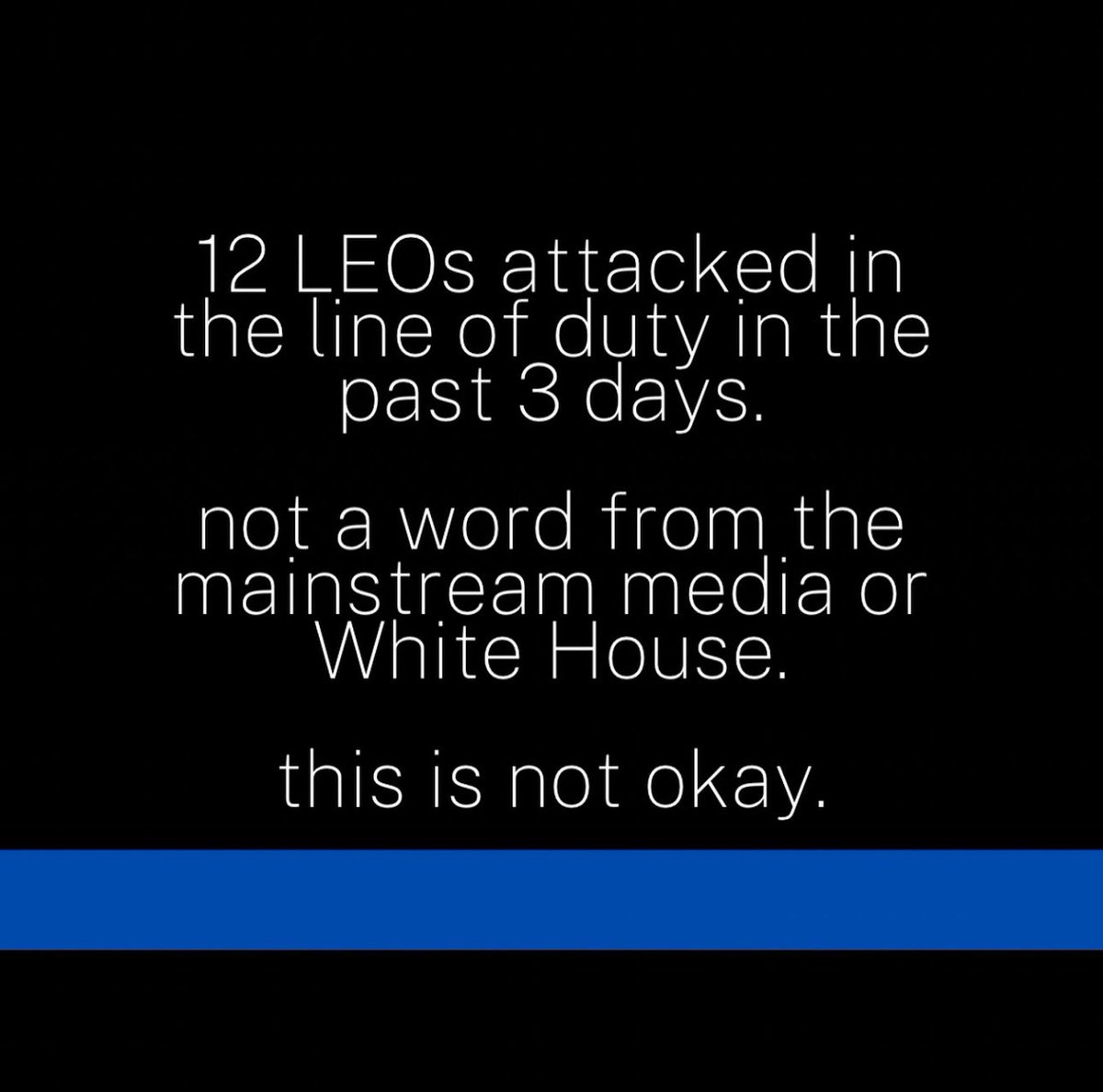 Not okay.
<a href="/POTUS/">President Donald J. Trump</a> <a href="/LawEnforceToday/">LawEnforcementToday</a> 
#BlueLivesMatter