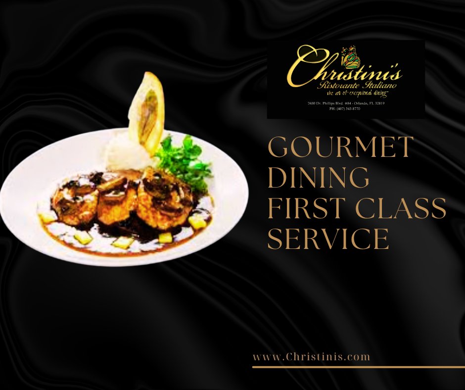 christinis's tweet image. Gourmet Dining and First Class Service in Orlando
Go to: Christinis.com
 #GourmetDining #FirstClassService #OrlandoEats #FineDiningOrlando #ChristinisRistoranteItaliano