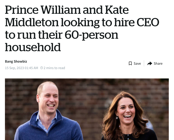 'Prince' William Windsor is paid £24 MILLION/year from public funds. His staff includes 🪥 a valet for himself 👗 a stylist for Kate ☂️ a nanny for the kids 🏡 housekeepers, personal assistants, chauffeurs & more Stop the gravy train! #royalwaste #NotMyPrince #AbolishTheMonarchy