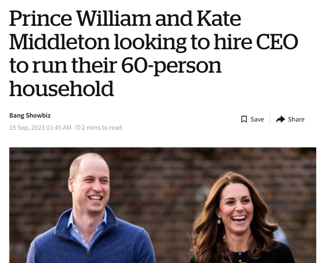 nomoremonarchs's tweet photo. 'Prince' William Windsor is paid £24 MILLION/year from public funds. His staff includes
🪥 a valet for himself
👗 a stylist for Kate
☂️ a nanny for the kids
🏡 housekeepers, personal assistants, chauffeurs & more
Stop the gravy train!
#royalwaste #NotMyPrince #AbolishTheMonarchy https://t.co/zqrmrgkkux
