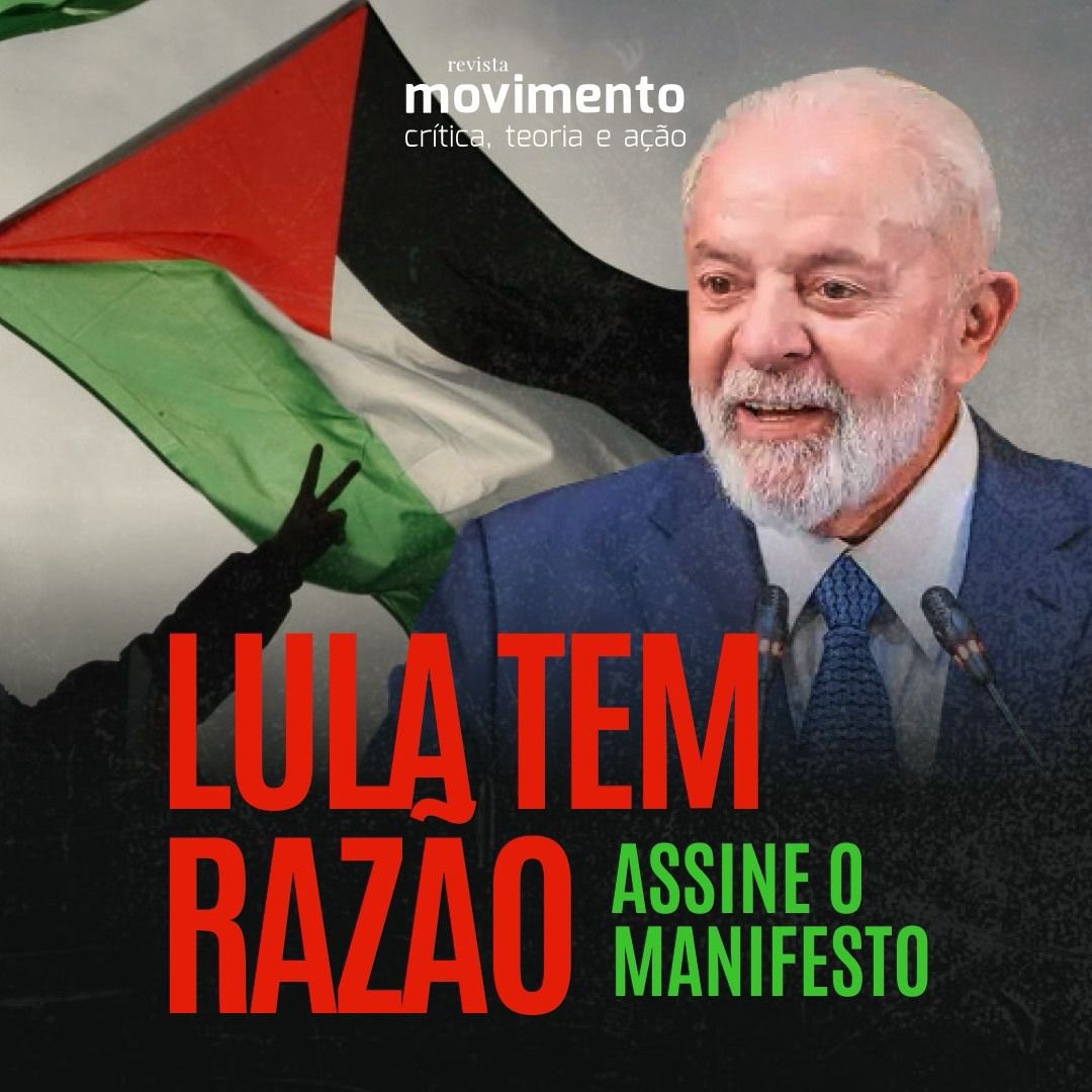 LULA TEM RAZÃO! 🇵🇸 Assine o abaixo-assinado em apoio às declarações do Presidente Lula e ao povo palestino. Clique aqui: movimentorevista.com.br/lulatemrazao/
