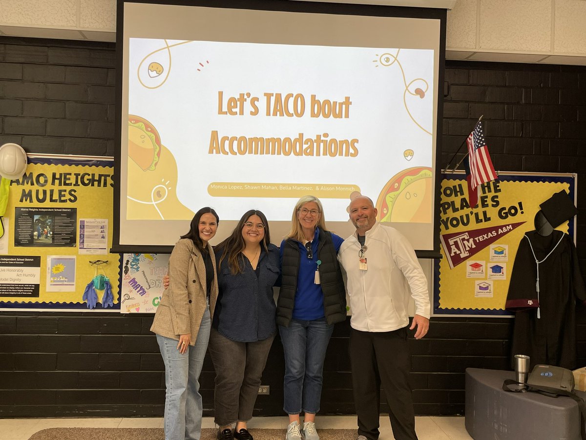 AustinAmaroAHHS's tweet photo. The best of the BEST. Our AHHS Sped Dept was well represented by these #AHmazing educators sharing their expertise 💛💙 @AHHSmules @AHISD @AHHSPrincipal @agmonnich @MsTinezAHHS @snmgolf @Ms_Lopez09 #TimandLibby https://t.co/s6rL0cqmwp