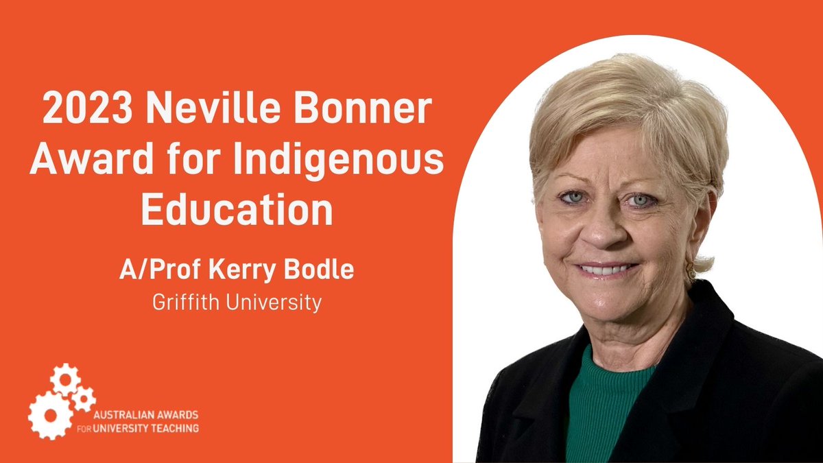 Congratulations to A/Prof Kerry Bodle from @Griffith_Uni for winning the 2023 #AAUT Neville Bonner Award for Indigenous Education! 🏆👏 Learn more about Kerry's work here: bit.ly/3wik8q5 @GriffithBiz