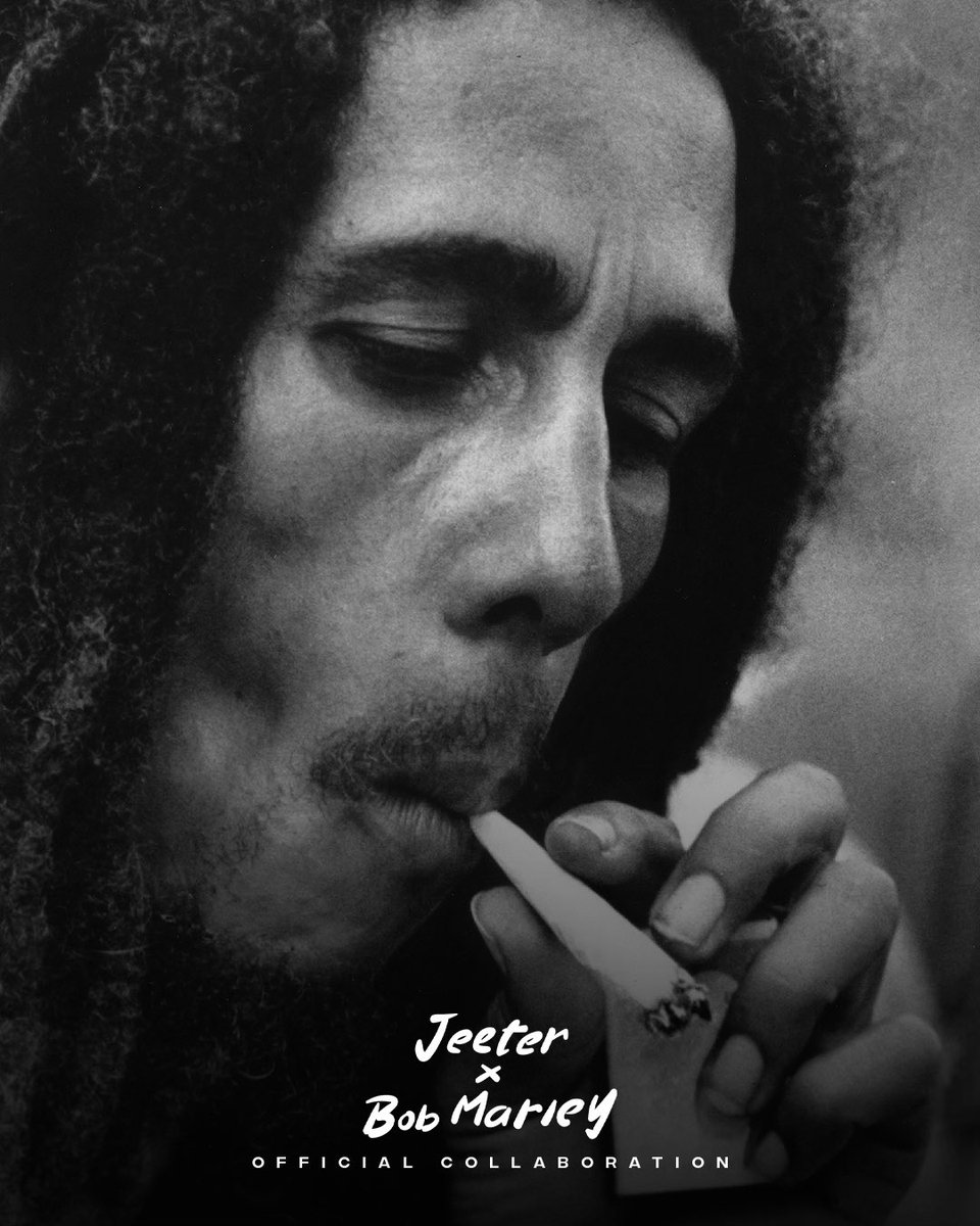 passthejeeter's tweet photo. We are excited to announce our official collaboration with the Marley Family to honor Reggae legend, @BobMarley.
 
His enduring legacy, celebrated in the upcoming movie paying homage to his influential music and counterculture contributions, lives on worldwide.
 
https://t.co/mFWqD7BC9x - Details coming soon.