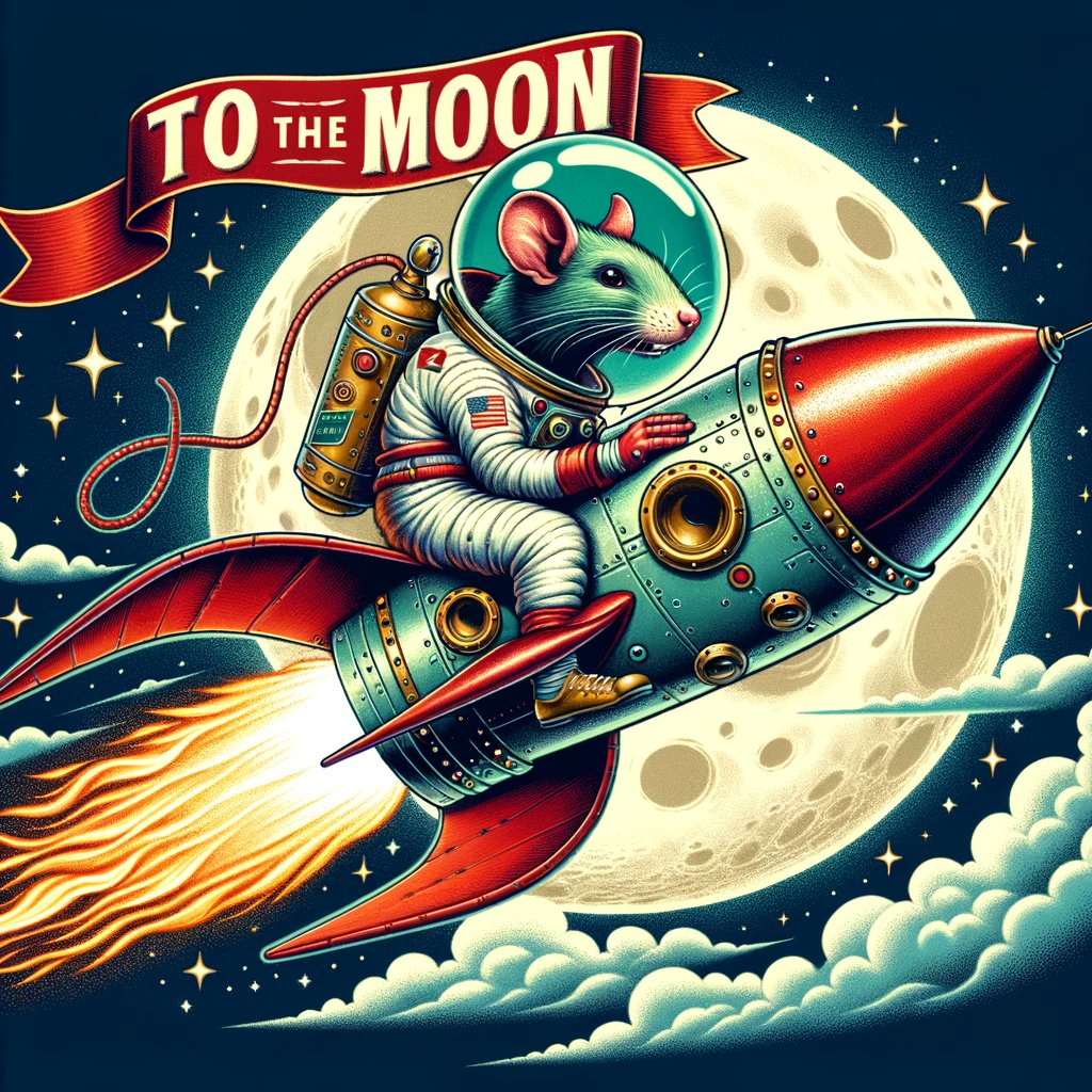 $Rats 🐭 on a rocket to the moon 🚀🌕 

FP might fly high with big news and our new plans.

Like/Ret: for a small surprise 🎁

Stay tuned 🔔

#Solana #Freemint #SPL22