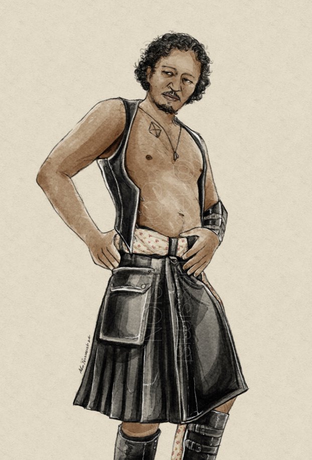 royaleminit's tweet photo. You see, I just think that we all simply weren't thinking creatively enough when it came to what Roach would wear on the Blackbeard crew. Incidentally, I commissioned this from @neo__pessimist about a week ago (to go with my fic that's about this exact thing!) https://t.co/yiMX6DbS9f