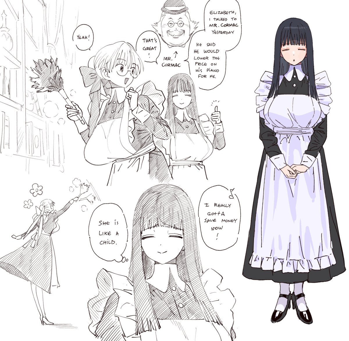 old OCs in different roles and setting 
