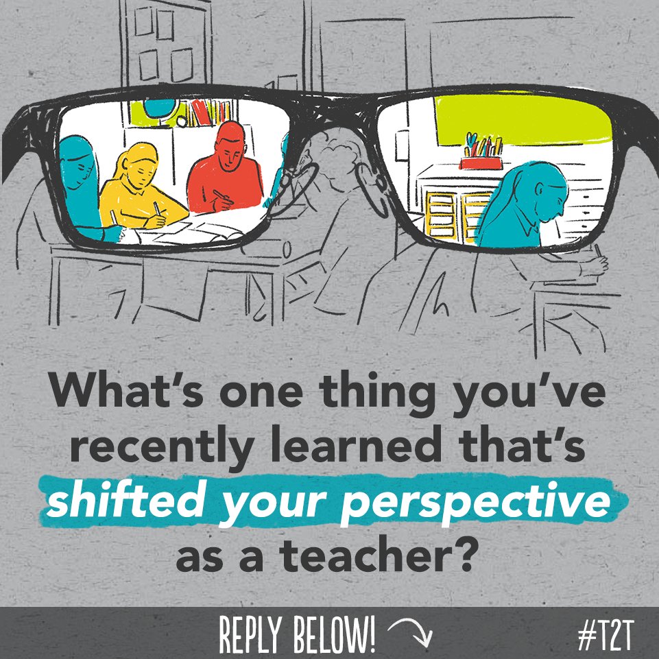 teacher2teacher's tweet photo. What's one recent experience that has changed the way you look at your practice as an educator? https://t.co/5jVu3U4nFI