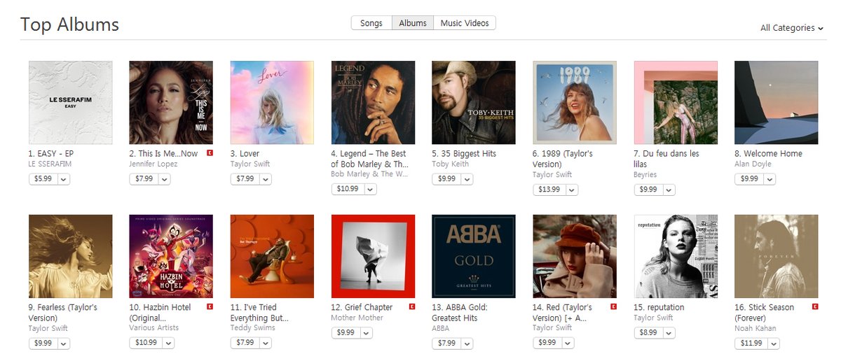 CanadianMusicBl's tweet image. #LE_SSERAFIM has debuted at #1 on iTunes Canada Albums edging out the J-Lo. Domestic artists #BEYRIES #AlanDoyle and #MotherMother doing well. 🔥🔥🔥