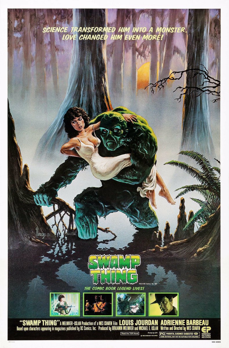🎬MOVIE HISTORY: 42 years ago today, February 19, 1982, the movie ‘Swamp Thing’ opened in theaters!

#DickDurock #AdrienneBarbeau #RayWise #LouisJourdan #DavidHess #NicholasWorth #DonKnight #AlRuban #WesCraven