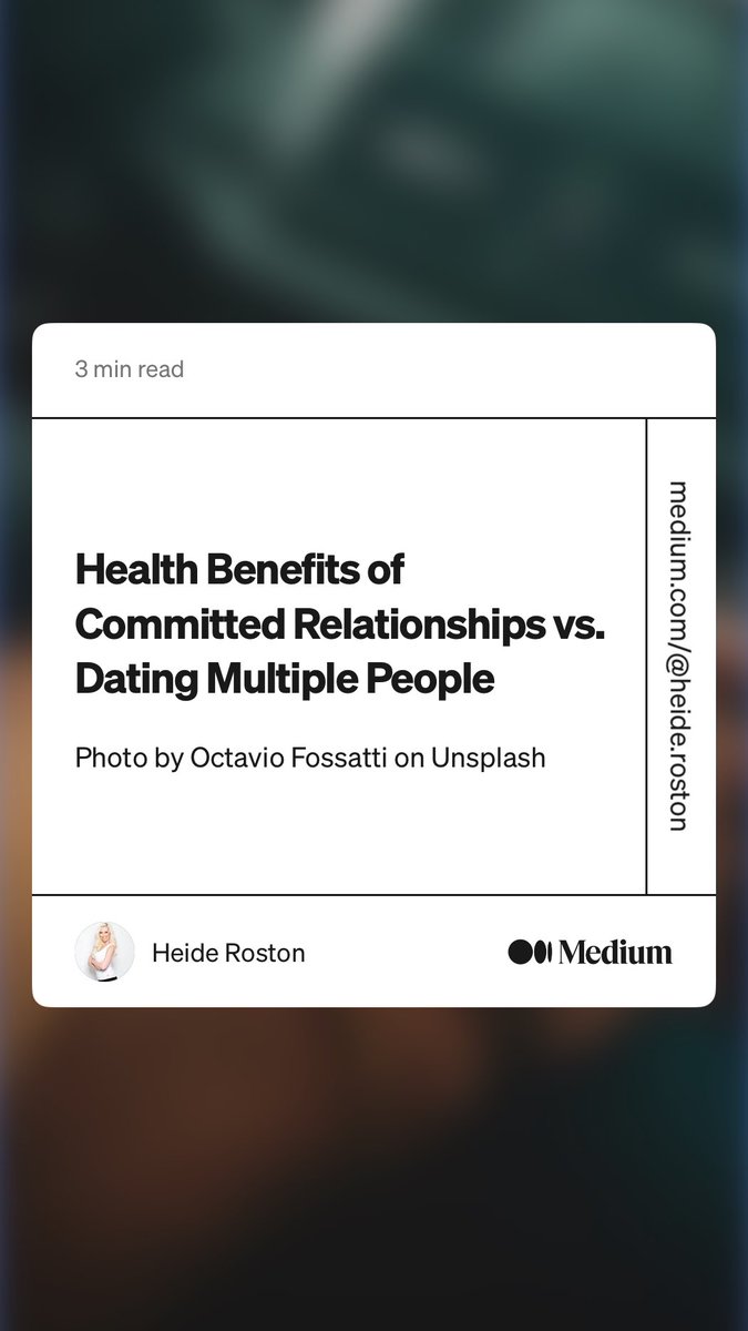 wellthyblonde's tweet photo. “Health Benefits of Committed Relationships vs. Dating Multiple People” by Heide Roston
https://t.co/7Wqfer5tJA https://t.co/atuxwSUtRU