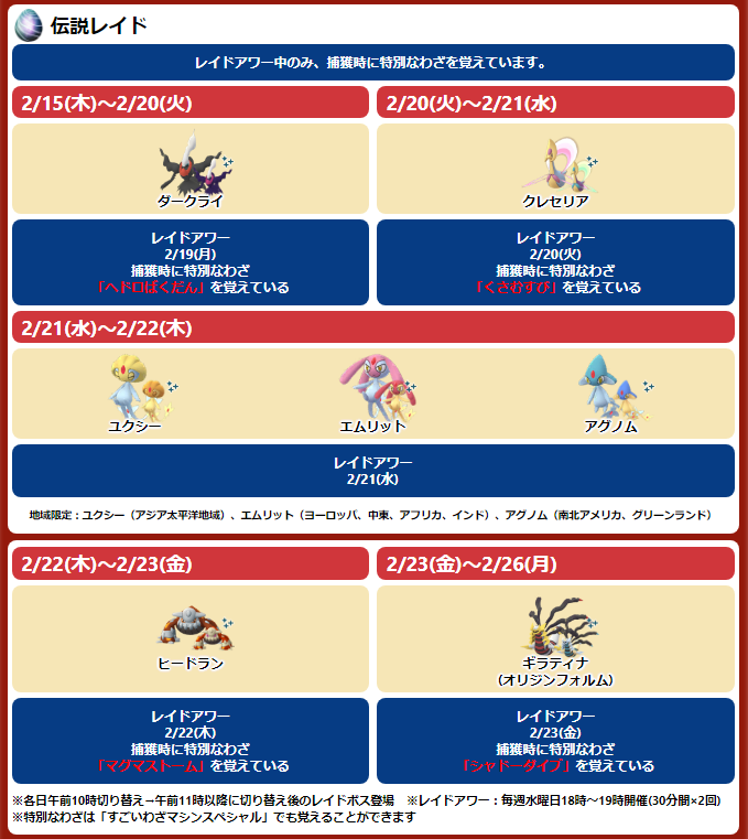 pokemapi's tweet photo. 特別なわざを覚えているレイドアワー開催時間中にタイムチャレンジで該当のポケモンのリワードを開封し、捕獲した場合、特別な技を覚えていることが確認されています。

【注意】
該当時間内にリワードを開封し、遭遇する必要があります。

▼https://t.co/Oat5MxXkb8

#ポケモンGO https://t.co/92AWJptg1a