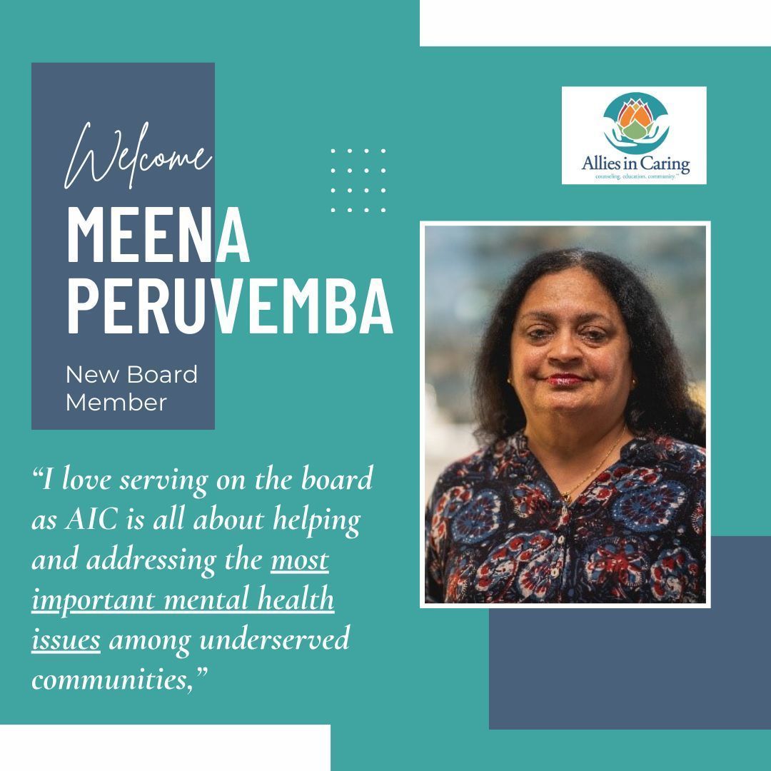 🌟 Exciting News: Welcoming Meena Peruvemba, Our Newest Board Trustee! 🌟

We are thrilled to announce the newest addition to our Allies in Caring family, Meena Peruvemba, our dedicated Board Trustee! 🤝💙

👥 Meet Our Board:
ttps://buff.ly/3nUDcqF