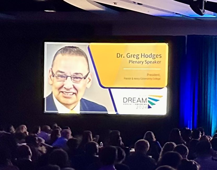 DrGregHodges's tweet photo. Such a privilege to represent @PatrickHenryCC in the opening plenary of the @AchieveTheDream DREAM 2024 conference featuring @imaniperry.

Congratulations to Fond du Lac Tribal and Community College on their Leah Meyer Austin Award. https://t.co/DUeEDZuja2