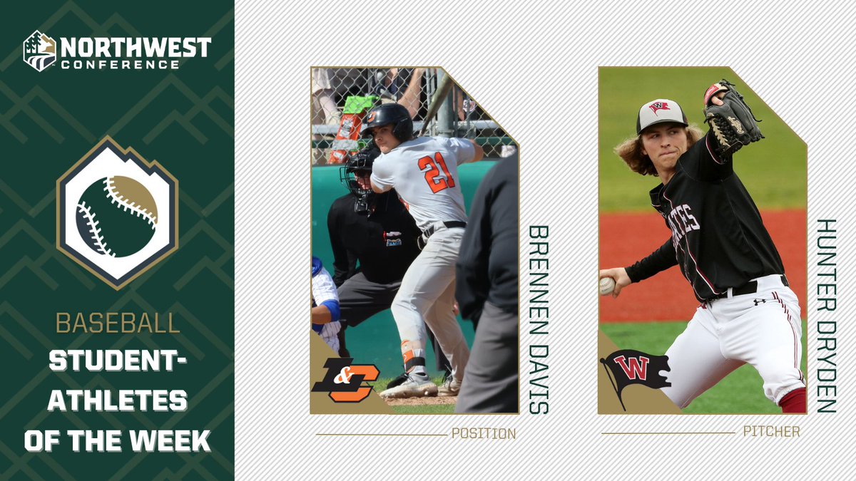 Davis &amp; Dryden Named NWC Baseball Student Athletes of the Week
<a href="/gobucsbaseball/">Whitworth Baseball</a> <a href="/gobucs/">Whitworth Pirates</a> <a href="/LCPiosBB/">Lewis & Clark Baseball</a> <a href="/LCPioneers/">L&C Pioneers</a> 
nwcsports.com/news/2024/2/19…