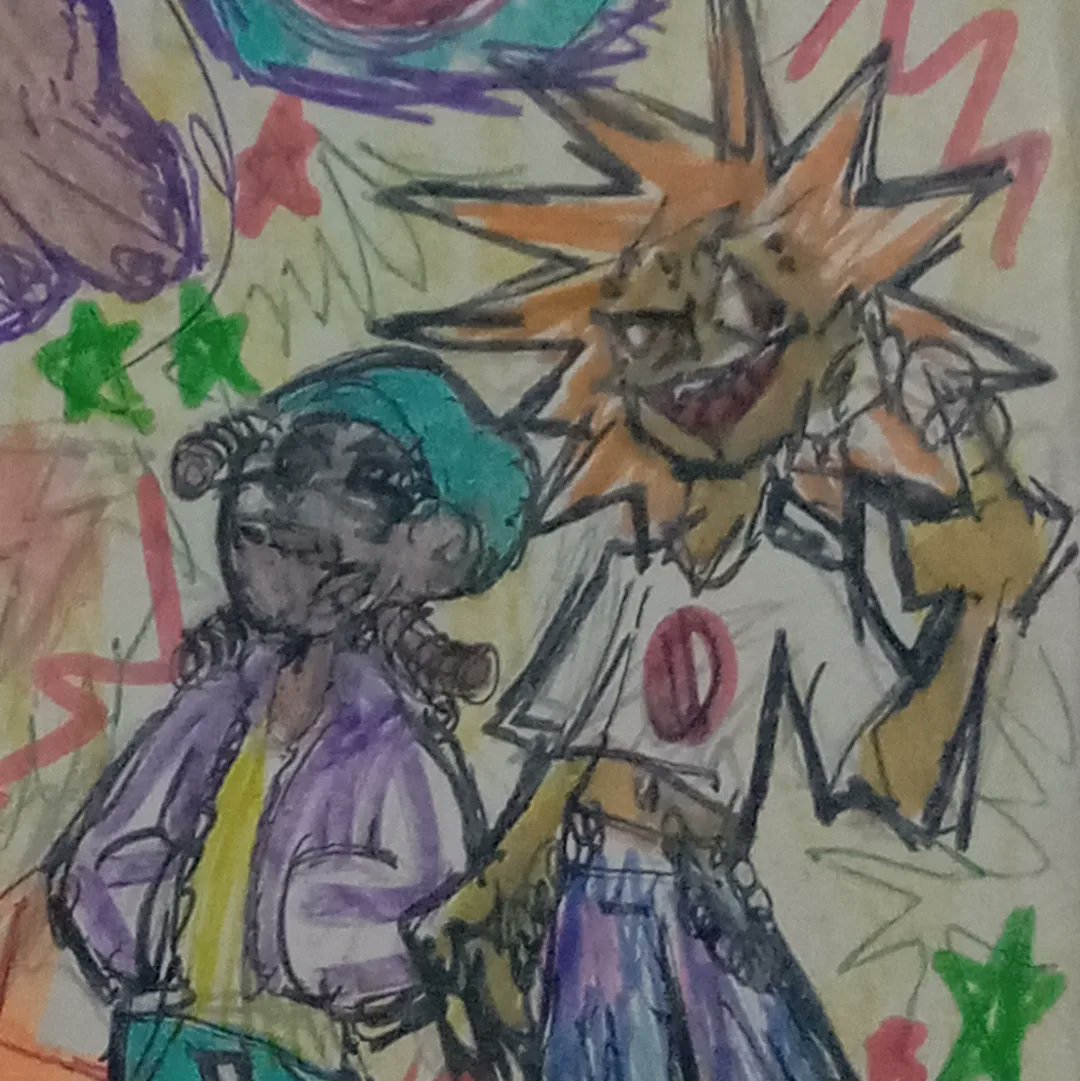 lobakhoyot's tweet image. primeiro dia de aula rendeu uma página no sketchbook 💥🧃😎
•
•
•
#doodle #sketch #schoolsketch #sketchbook #oc #originalcharacter